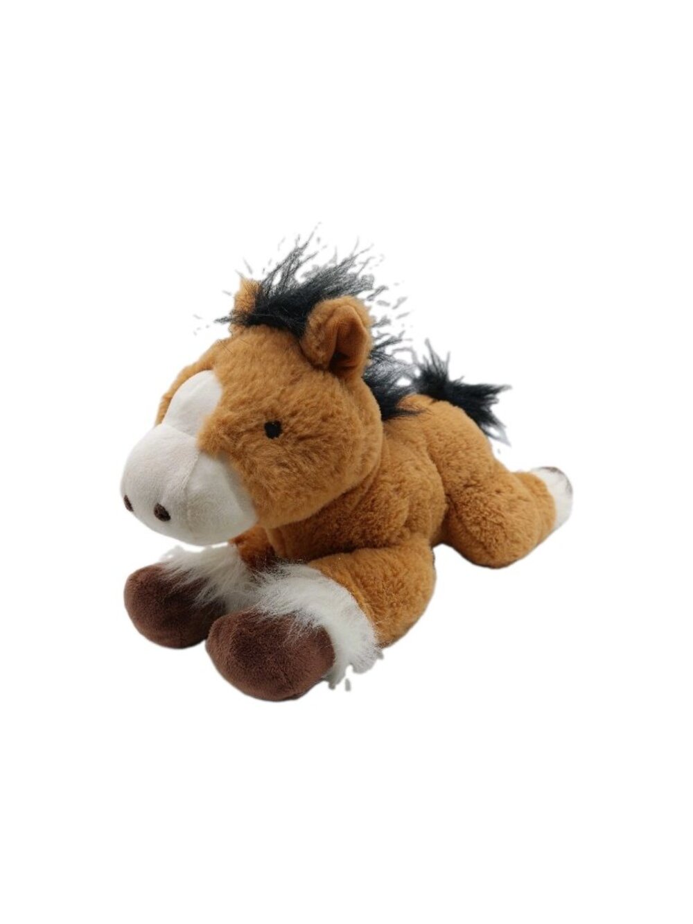 Unipak Plush Horse 13" Brown White 2020 Stuffed Animal Laying Down